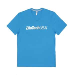 BiotechUSA T-Shirt V-Neck-türkisblau