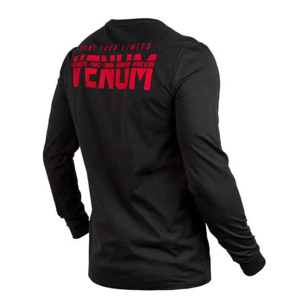 Venum Signature T-Shirt-Long Sleeves-schwarz/rot – Bild 2